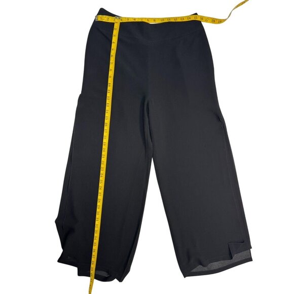 Modefia Womens Black Wide-Leg Pants With Sheer Side Panels Size Made In Korea Ra - Picture 3 of 7